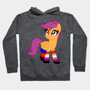 Polyamorous Lesbian Pride Scootaloo Hoodie